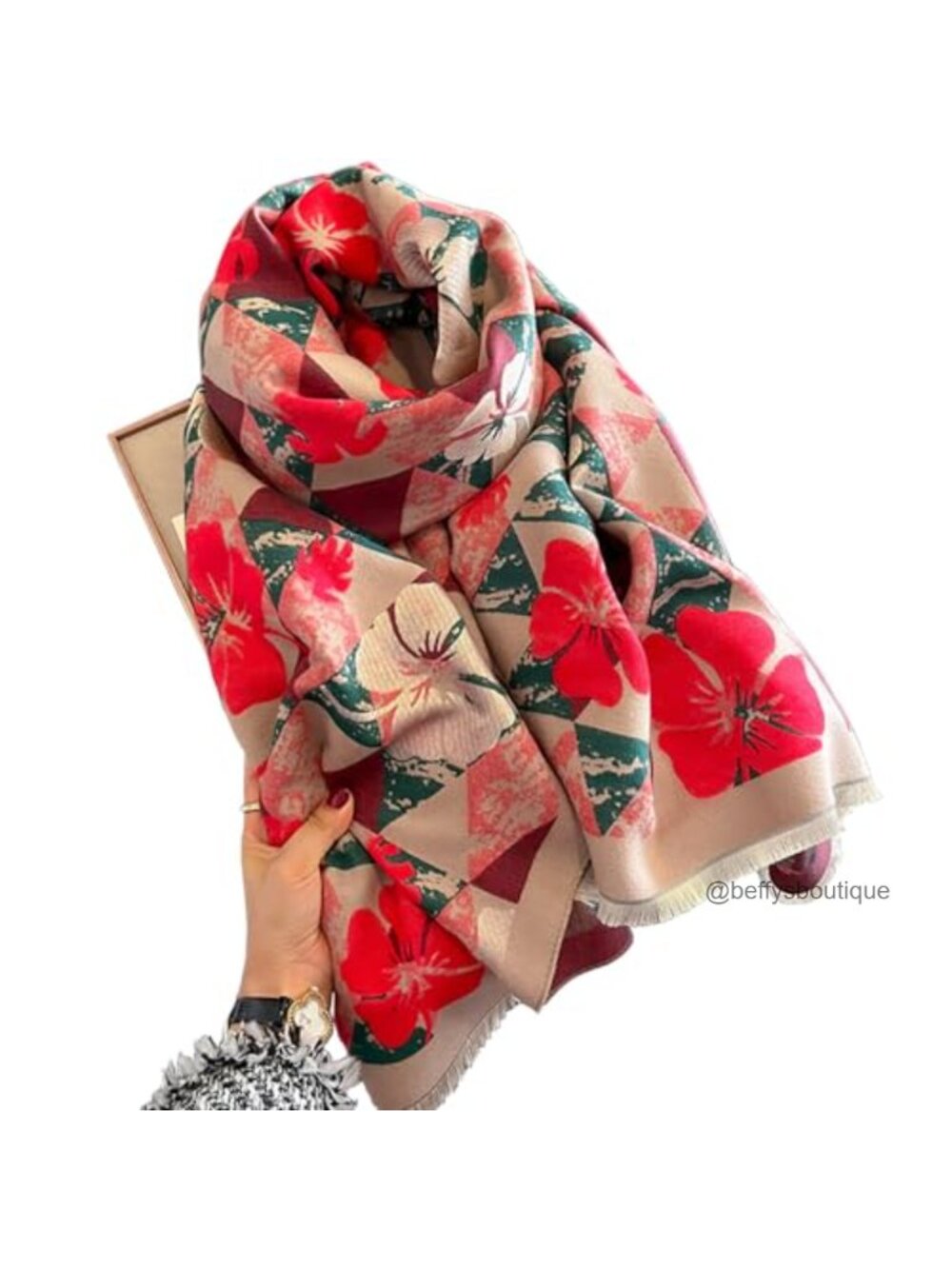 Blanket Scarf Chunky Pashmina Shawl Oversized Winter Wrap Soft Cashmere Feel